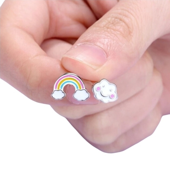 Child Rainbow & Cloud Earrings - Picture 2 of 4